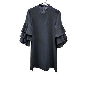 INA (I:na) Small Black Ruffle Sleeve Dress‎